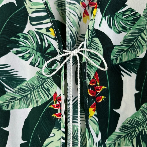 Rachel Zoe Swim Coverup Duster Kimono One Size Green White - Picture 10 of 10